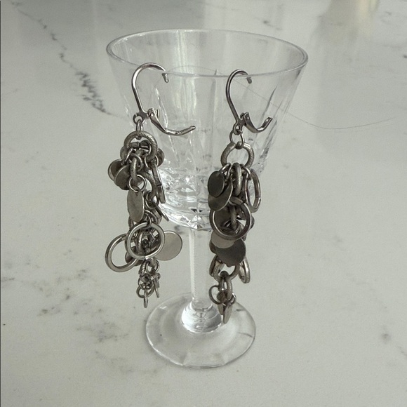 Silver Dangle Earrings - Picture 3 of 3